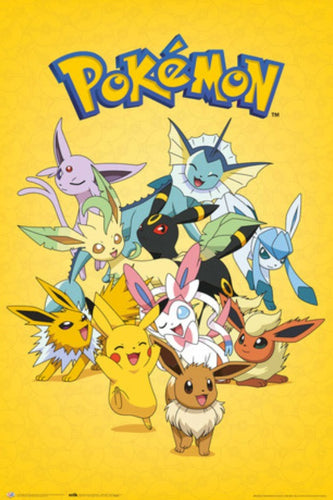Pokémon - Eevee Evolution yellow - egoamo posters