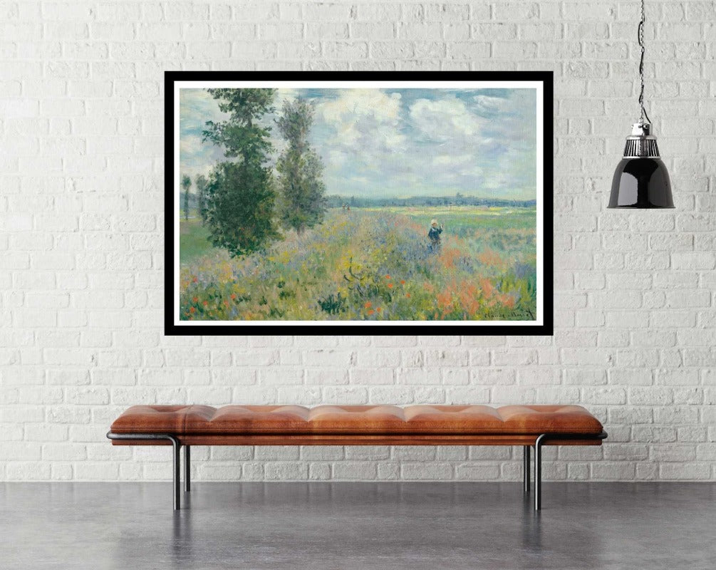 Poppy Fields near Argenteuil (1875) - room mockup - egoamo posters