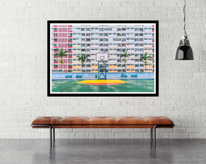 Rainbow Estate - room mockup - egamo posters