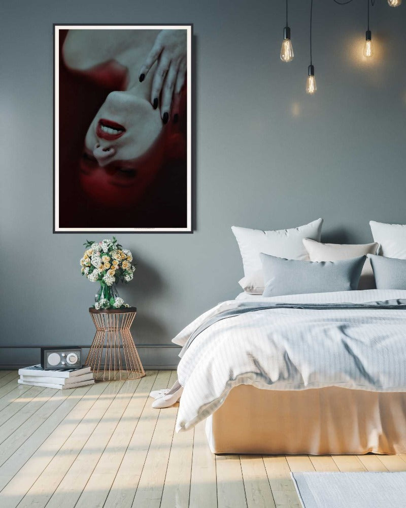 Red Dream - room mockup - egoamo posters