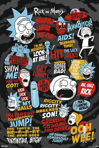 Rick and Morty - Quotes Poster egoamo.co.za posters