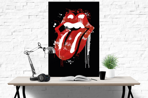 Rolling Stones Graffiti Lips Poster - egoamo.co.za