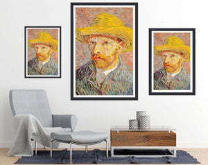 Self-Portrait with a Straw Hat - room mockup - egoamo posters