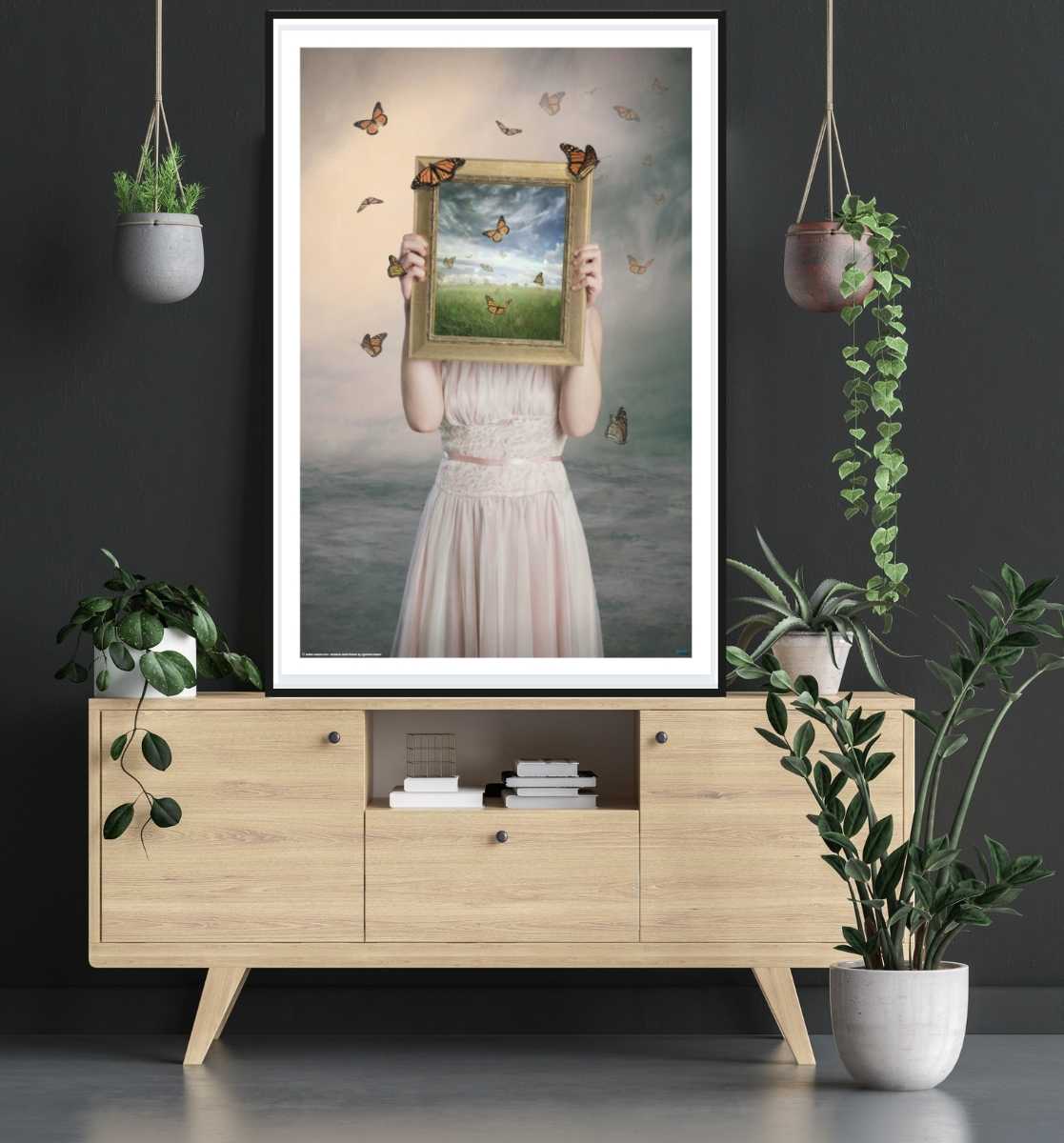 Set them free by Baden Bowen - surrealism art poster - egoamo posters - room mockup