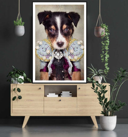 Shelter Pets: Loki with Frills by Tammy Swarek - Surrealism Art Poster - egoamo posters - room mockup