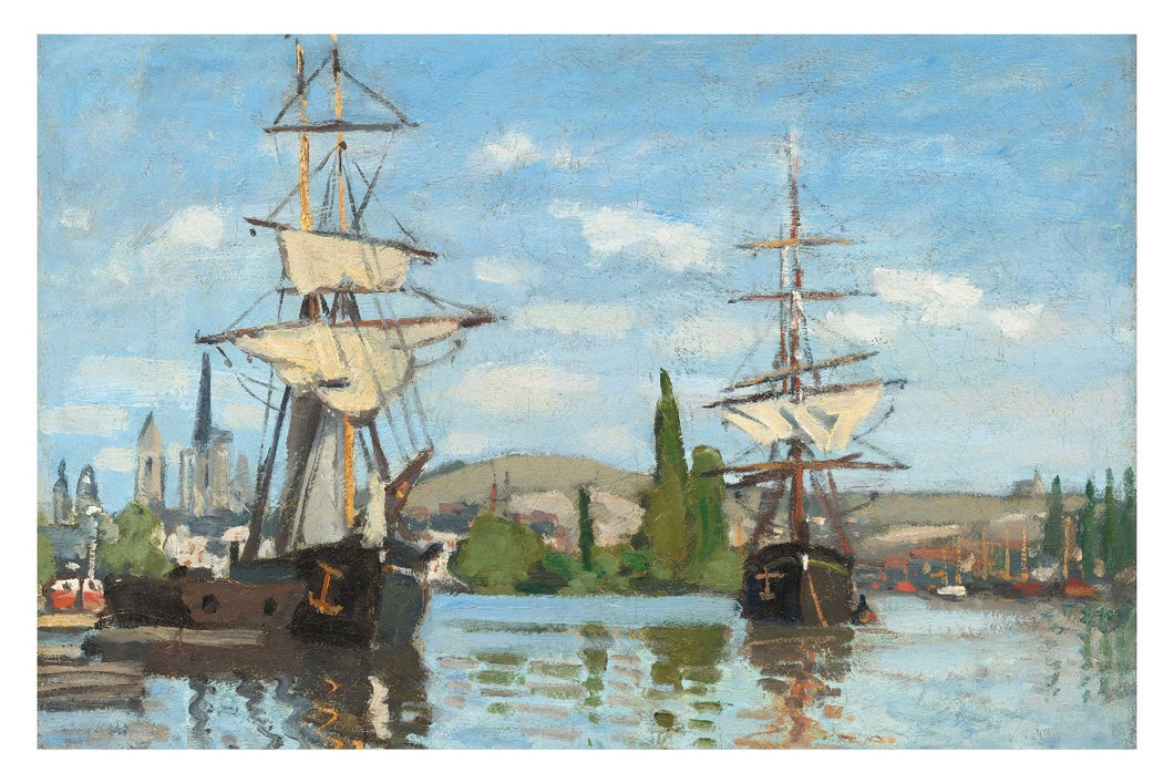 Ships Riding on the Seine at Rouen (1872–1873) - egoamo posters