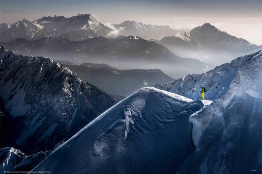 Silent Moments Before Descent - snow skiing - egoamo posters