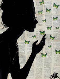 Loui Jover - Simplicity Green Art Print - egoamo.co.za