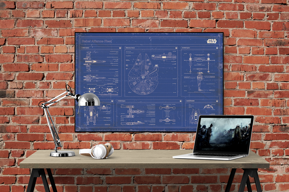 Star Wars - Rebel Alliance Fleet Blueprint - Poster - egoamo.co.za