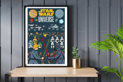 Star Wars (Universe Illustrated) - room mockup - egoamo posters