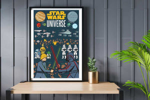 Star Wars (Universe Illustrated) - room mockup - egoamo posters