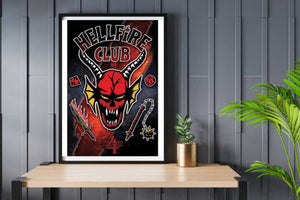 Stranger Things 4 (Hellfire Club Emblem Rift) - room mockup - egoamo posters