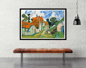 Street in Auvers-sur-Oise - room mockup - egoamo posters