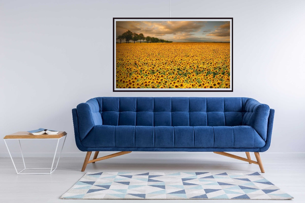 Sunflowers - room mockup - egoamoposters