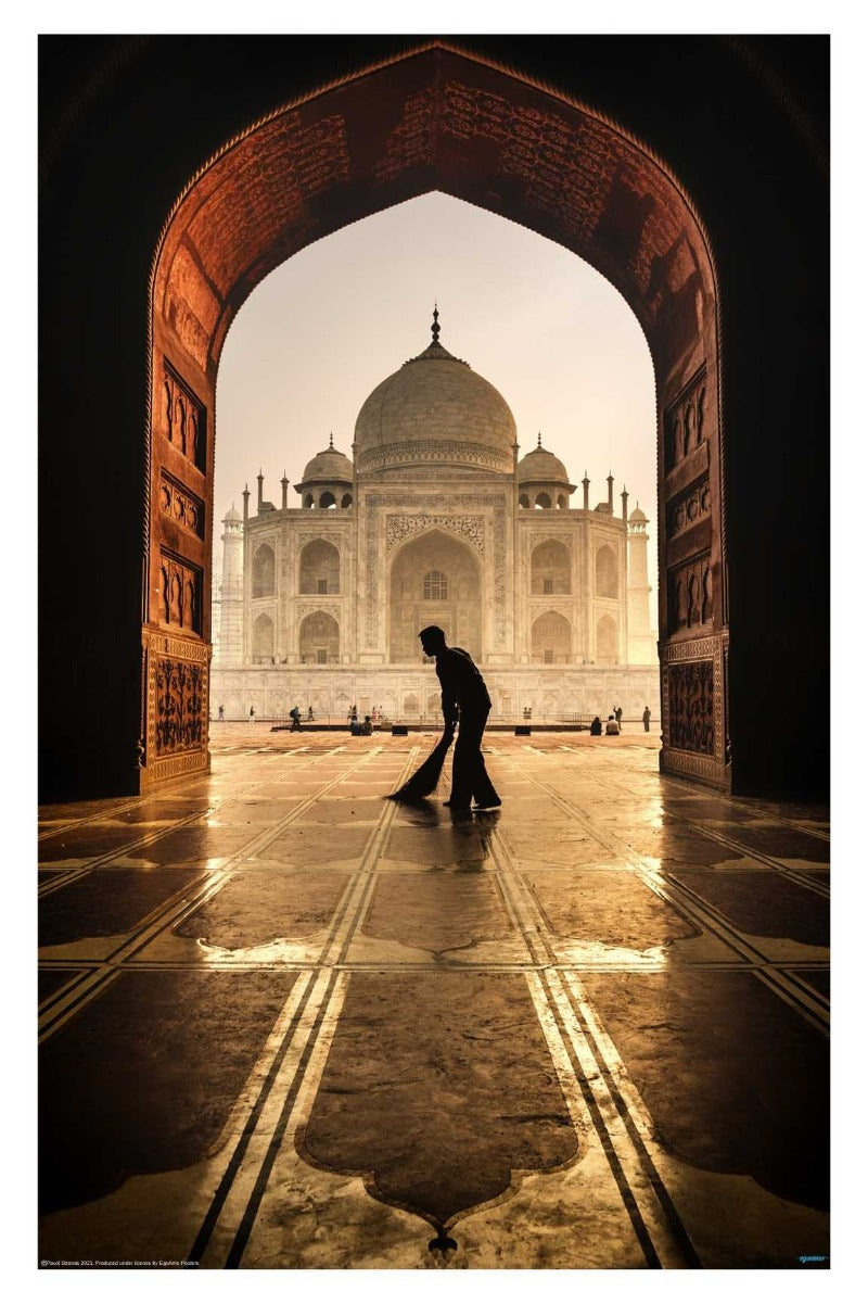 Taj Mahal Cleaner by Pavol Stranak - Travel Photography Poster - egoamo.co.za