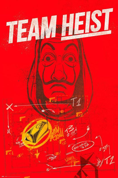 Money Heist -Team Heist Poster - egoamo.co.za