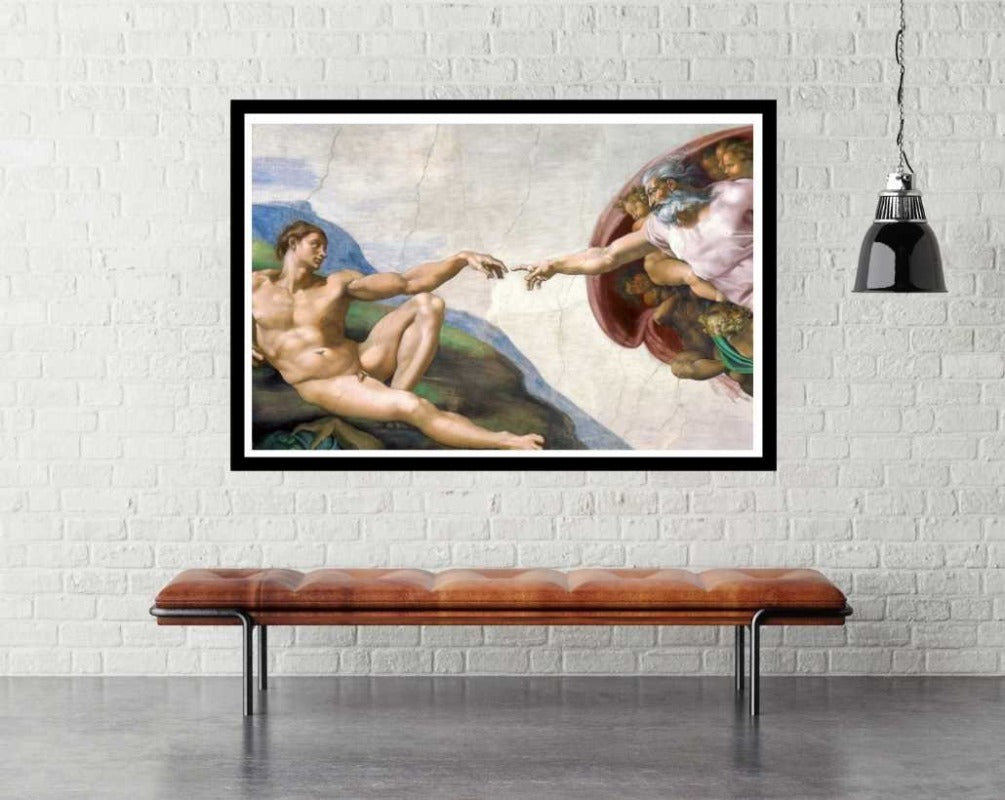 The Creation of Adam - room mockup - egoamo posters