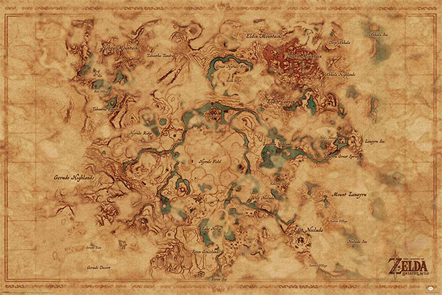 The Legend of Zelda - Map Poster Egoamo.co.za Posters 