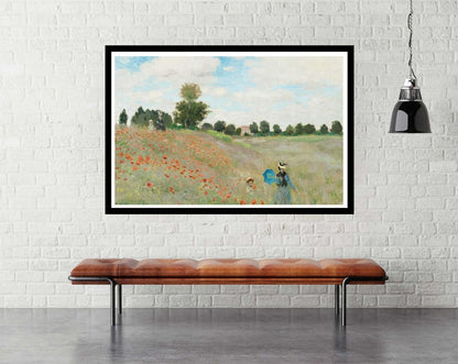 The Poppy Field near Argenteuil (1873) - room mockup - egoamo posters