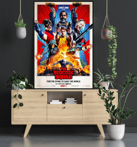 The Suicide Squad Movie Poster Room Mockup