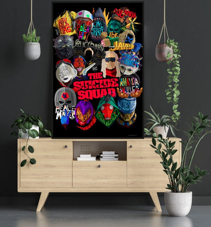 The Suicide Squad Icons Movie poster room mockup