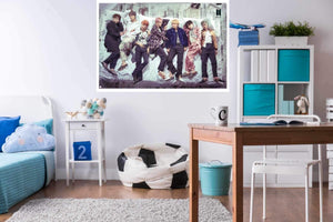 BTS K-pop - Group in Bed Poster - egoamo.co.za