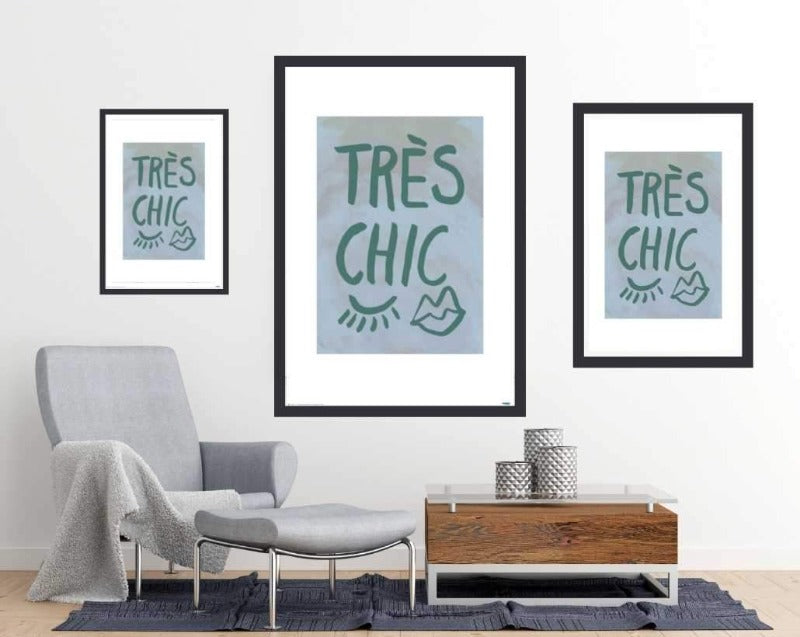 TrAus Chic Blue Frame - Art Poster - egoamo.co.za