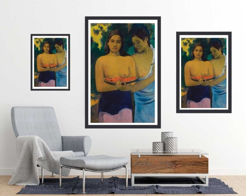 Two Tahitian Women room mockup - egoamo posters