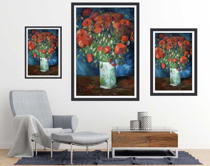 Vase with Poppies - room mockup - egoamo posters