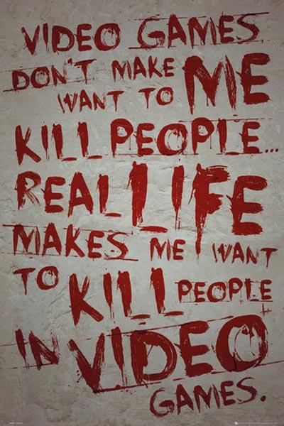 Video Games Don't Kill People Poster egoamo.co.za Posters