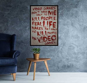 Video Games Don't Kill People Poster egoamo.co.za Posters