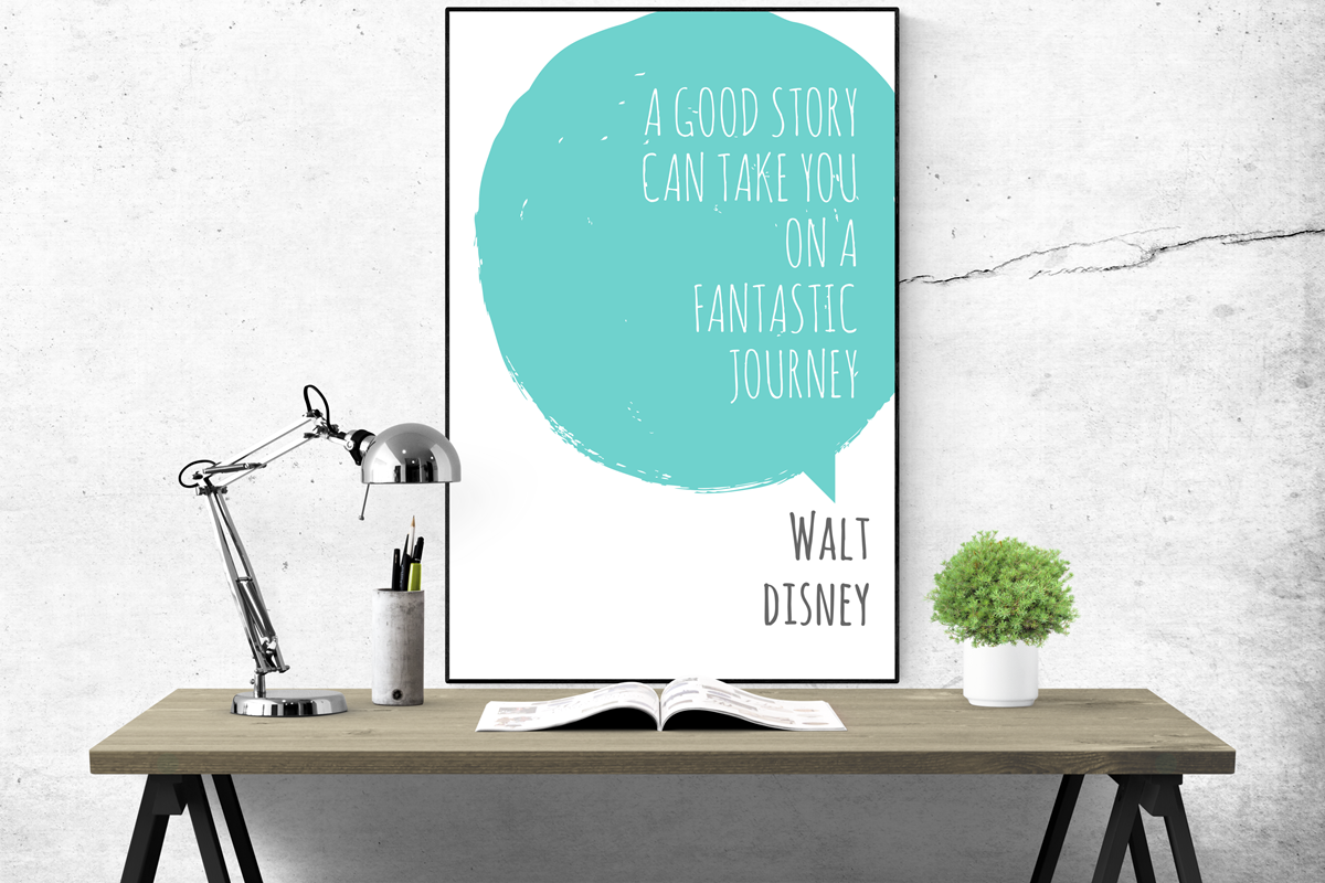 EgoAmo Original - "A good story can take you on a fantastic journey" Walt Disney Poster - egoamo.co.za