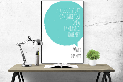 EgoAmo Original - "A good story can take you on a fantastic journey" Walt Disney Poster - egoamo.co.za