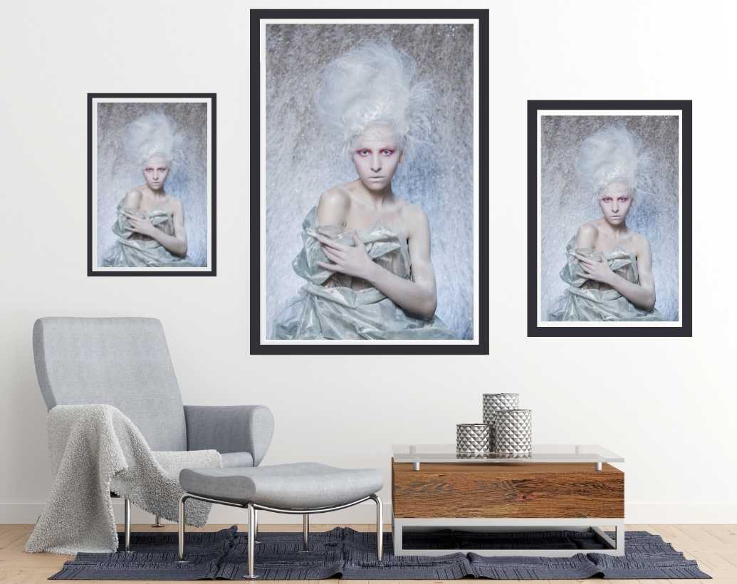 Winter Woman - room mockup - egoamo posters