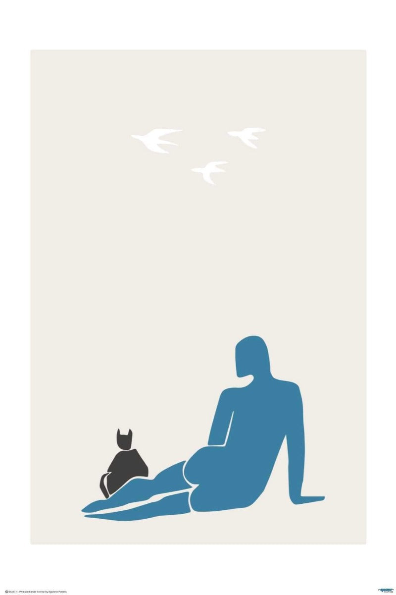 Woman and Cat - Art Poster - egoamo.co.za