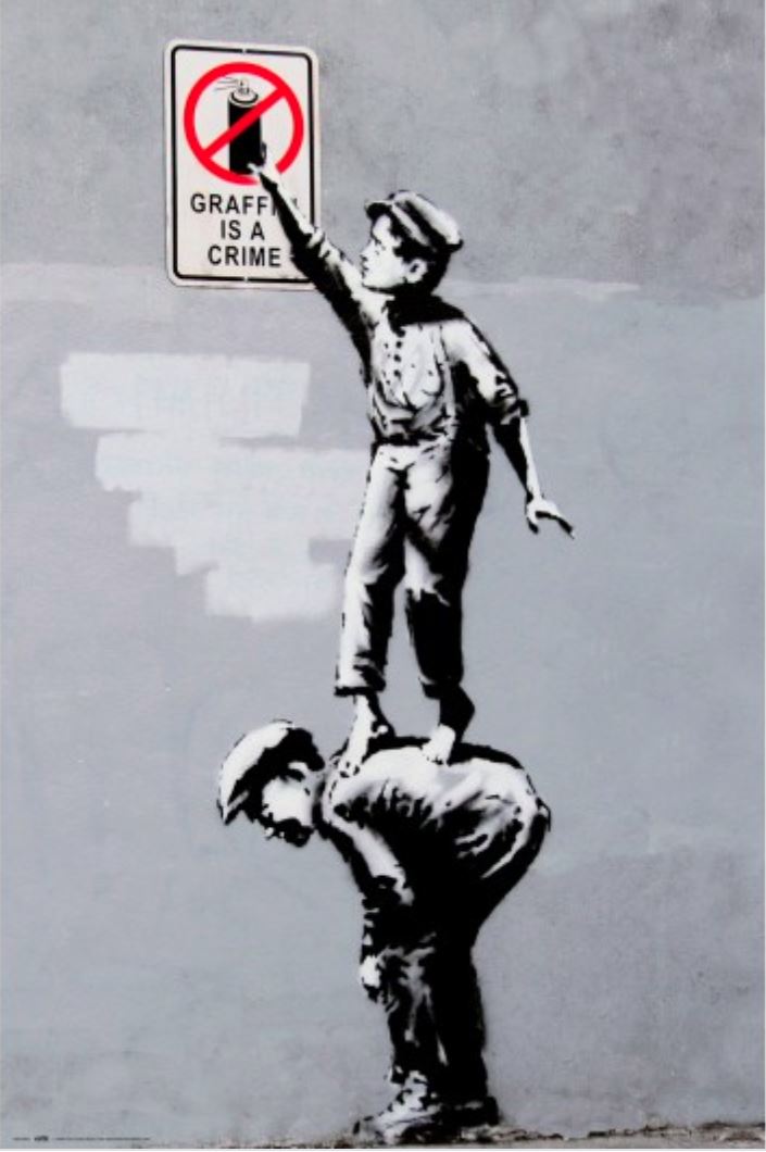 Banksy - Graffiti is a Crime Poster - egoamo.co.za