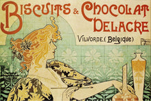 “Biscuits & Chocolat Delacre” by Henri Privat-Livemont - Art Nouveau Poster - egoamo.co.za