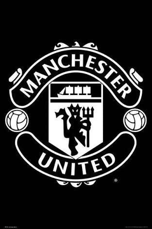 Manchester United - Black Emblem Poster - egoamo.co.za