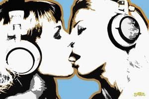 Steez - Girls Kissing Urban Graffiti Poster - egoamo.co.za