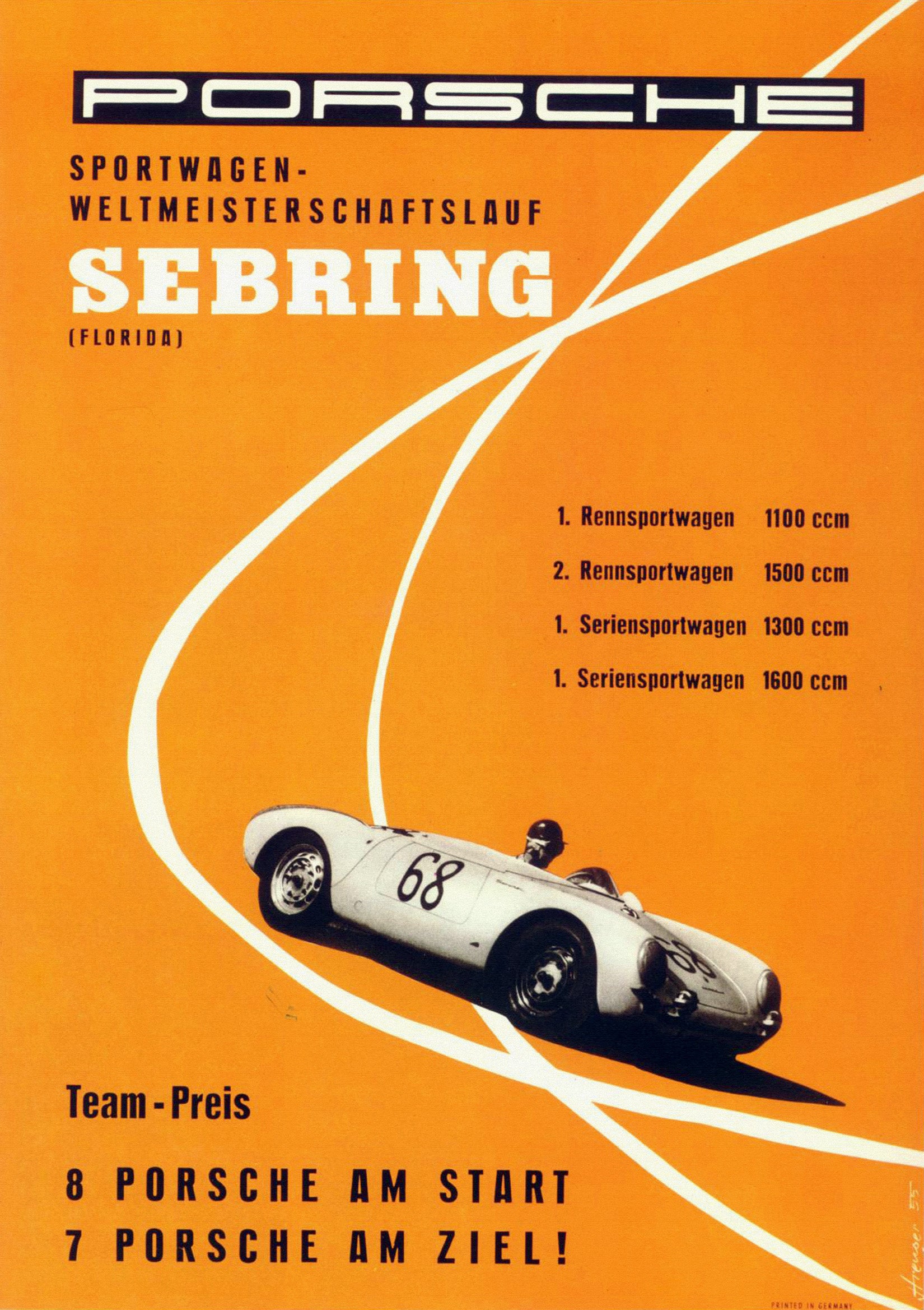 Vintage Porsche Racing Poster | egoamo.co.za