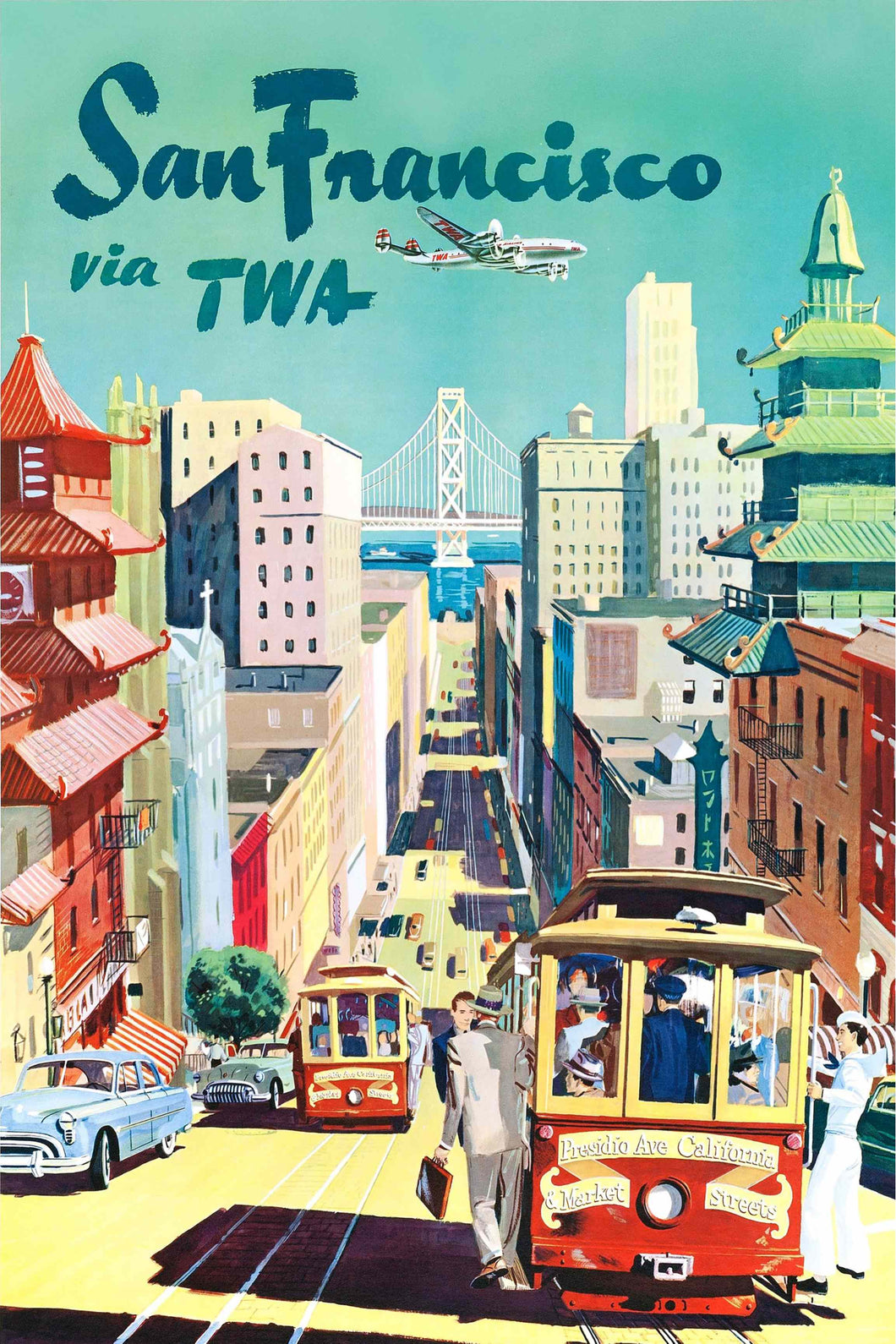 Vintage San Francisco Travel Poster - egoamo.co.za