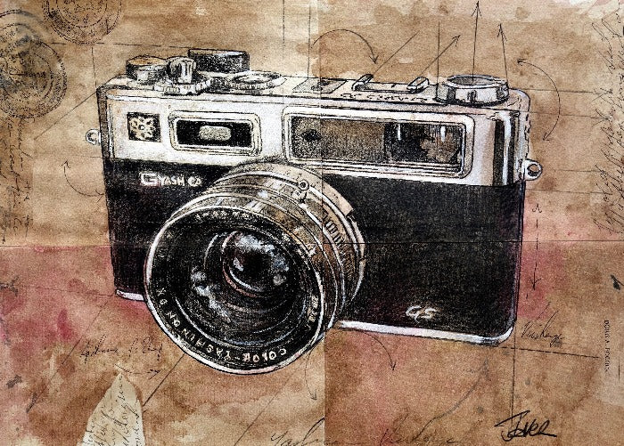 Loui Jover - Yashica Art Print - egoamo.co.za